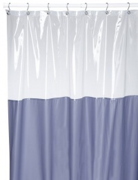 Carnation Home Fashions 72 by 72-Inch Vinyl Window Shower Curtain, Slate Blue