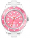 Ice-Watch Unisex CL.PK.U.P.09 Classic Collection Pink Dial Clear Plastic Watch