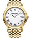 Raymond Weil Tradition White Dial Yellow Gold PVD Stainless Steel Mens Watch 5466-P-00300