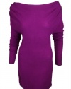 Elie Tahari Womens Magenta Purple Devanna Wool Tunic Sweater M