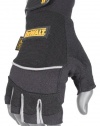 DeWalt DPG230L Technicians Fingerless Synthetic Leather Glove, Large