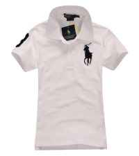 Ralph Lauren Custom-Fit Big Pony S/S WHITE/BLACK PONY L Polo shirt