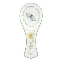 Lenox Butterfly Meadow Sentiment Spoon Rest, Cherish Yesterday Dream Tomorrow Live Today, 8-1/2-Inch