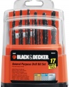 Black & Decker 15097 Workbench Drill Bit Set, 17-Piece