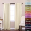 Solid Thermal Insulated Back Tap Blackout Curtain 84L- 1 Set-BEIGE - BOC