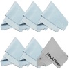 (6 Pack) MagicFiber Microfiber Cleaning Cloths - For Tablets, Lenses, and Other Delicate Surfaces (5 Light Blue, 1 Grey)