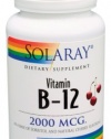 Solaray - Vitamin B-12, 2000 mcg, 90 lozenges