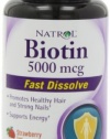 Natrol Biotin 5000 Mcg Fast Dissolve- Strawberry, 90 Count