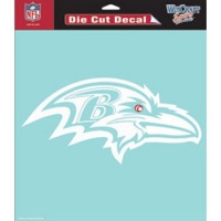 Baltimore Ravens Die-Cut Decal - 8x8 White