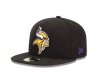 NFL Minnesota Vikings Black and Team Color 59Fifty Fitted Cap