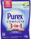 Purex Complete 3-in-1 Laundry Sheets, Spring Oasis, 22 Count