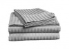 ITALIAN HOME COLLECTION 1500 TC Luxury Soft Wrinkle Resistant King Sheet Set,Striped GREY