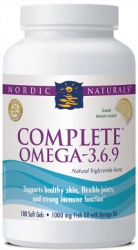 Nordic Naturals Complete Omega 3.6.9, Lemon Flavored, 180 Soft Gels