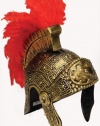 Roman Costume Helmet Gold With Red Feathers Gold Roman Helmet 20799