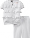 Calvin Klein Baby-Girl's Infant Hooded Pant Set