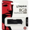 Kingston Digital Inc. 8GB DataTraveler 100 Generation2 2.0 USB Flash Drive DT100G2/8GBZ - Black