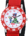 Marvel Comics Kids' W000143 Hulk, Spider-Man & Thor Stainless Steel Time Teacher Watch