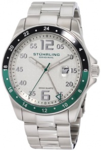 Stuhrling Original Men's 289.332P12 Aquadiver Regatta Galleon Swiss Quartz Date Stainless Steel Bracelet Watch