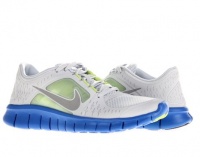 NIKE FREE RUN 3 (GS) BIG KIDS 512165-002 (5, PURE PLATINUM/REFLECT SILVER-SOAR-VOLT)