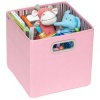 JJ Cole Collections Storage Box, Pink Stripe, 11''