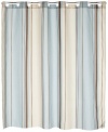 Carnation Home Fashions EZ On Fabric Shower Curtain, Blue Stripes