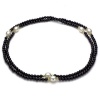 14k Yellow Gold 8-9mm Freshwater Pearl, 3-4mm Black Onyx with 12pcs 3mm Yellow Gold Beads; Endless Necklace 30 Length.