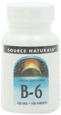 Source Naturals Vitamin B-6 100mg, 100 Tablets (Pack of 2)