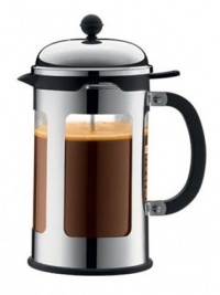 Bodum Chambord 12 Cup French Press Coffee Maker with Locking Lid, Stainless Steel, 51-Ounce