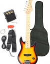 Barcelona Kid Series Electric Guitar with 5-Watt Amp, Gig Bag, Strap, Cable, Strings, Picks, and Wrench - Sunburst