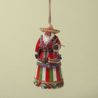 Enesco Jim Shore Heartwood Creek Mexican Santa Ornament, 4-1/2-Inch