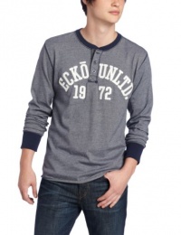 ecko unltd. Men's Long Sleeve Logo Henley Shirt