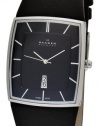 Skagen Men's 567LSLB1 Stainless Steel Big Date Leather Strap Watch