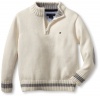 Tommy Hilfiger Boys 2-7 Anthony 1/2 Zip Sweater, Essex Ivory, 7 Regular