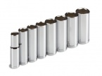 TEKTON 1230 3/8 Drive Deep Socket Set, 10-19mm, Metric, 8 Sockets