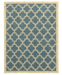 Reminiscent of classic Mediterranean textiles, this patterned area rug from Shaw Living presents a brilliant ogee design rendered in vibrant blue. Woven in the USA of ultra-durable and supremely soft EverTouch® nylon, this rug offers a stately tradition to any room.