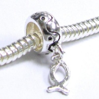 925 Sterling Silver Christian Fish Dangle Charm for Pandora Troll Biagi Chamilia European Charm Bracelets