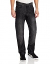 Southpole Men's Sand Blast Washed Denim With High Thigh Crinkles