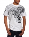 Southpole Men's Asymmetric Flock And Screen Print Graphic Tee