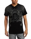 Southpole Men's Flock with Metallic Print Tee