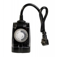 Westek TM13DOLB Outdoor Daily Timer with 2 Grounded Outlet, Black