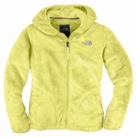 The North Face Oso Hooded Fleece Jacket - Girls' Metallic Silver/Razzle Pink, S