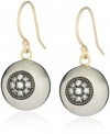 Mizuki Silver and Gold Diamond Evil Eye Ball Earrings