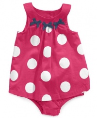 First Impressions Infant Girls Pink Polka Dotted Sunsuit, 12 Months