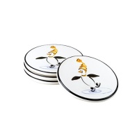 Pfaltzgraff Penguin Skate Set Of Four 4-Inch Coasters