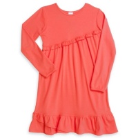 Chez Ami by Patsy Aiken Designs Girls Knit Ruffle Dress Coral - Size 6