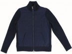 Lauren Ralph Lauren Women's Quilted Wool Full Zip Jacket (Capri Navy Blue)