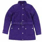 Ralph Lauren Women's Quilted Belted Jacket (Matinee Purple) (Medium)