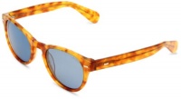 Cole Haan Women's C 1903 25 Round Sunglasses,Honey Frame/Blue Lens,One Size