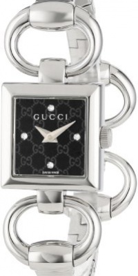 Gucci Women's YA120507 Tornabuoni Square Black Dial Watch