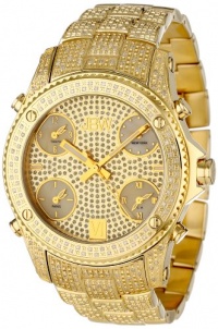 JBW Men's JB-6213-A Jet Setter Gold Five Time Zone Diamond Watch